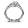 Galaxy-ringar (2), laboratorieframställda diamanter 1,4 karat totalt, päronform, 14K vitguld