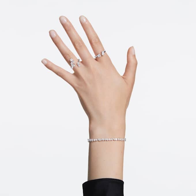 Galaxy Tennis-armband med laboratorieframställda diamanter, totalt 5 karat, blandade former, 14K vitguld Galaxy Tennis-armband med laboratorieframställda diamanter, totalt 5 karat, blandade former, 14K vitguld