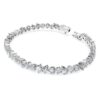 Galaxy Tennis-armband med laboratorieframställda diamanter, totalt 5 karat, blandade former, 14K vitguld Galaxy Tennis-armband med laboratorieframställda diamanter, totalt 5 karat, blandade former, 14K vitguld