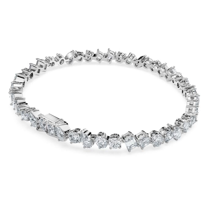 Galaxy Tennis-armband med laboratorieframställda diamanter, totalt 5 karat, blandade former, 14K vitguld Galaxy Tennis-armband med laboratorieframställda diamanter, totalt 5 karat, blandade former, 14K vitguld