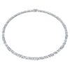 Galaxy tennis-halsband med laboratorieframställda diamanter, 47,27 karat totalt, blandade former, 18K vitguld