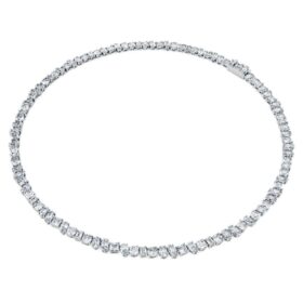 Galaxy tennis-halsband med laboratorieframställda diamanter, 47,27 karat totalt, blandade former, 18K vitguld
