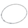 Galaxy tennis-halsband med laboratorieframställda diamanter, 47,27 karat totalt, blandade former, 18K vitguld