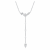 Galaxy Y-halsband med laboratorieframställda diamanter, 0,7 karat totalt, blandade former, sterlingsilver