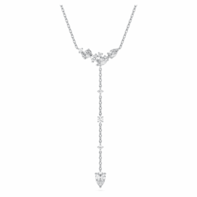 Galaxy Y-halsband med laboratorieframställda diamanter, 0,7 karat totalt, blandade former, sterlingsilver