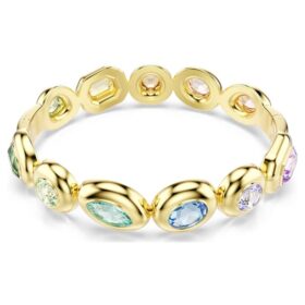 Gema-armband med blandade slipningar, flerfärgat, guldpläterat