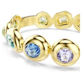Gema-armband med blandade slipningar, flerfärgat, guldpläterat