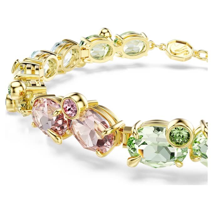 Gema-armband med blandade slipningar, flerfärgat, guldpläterat Gema-armband med blandade slipningar, flerfärgat, guldpläterat