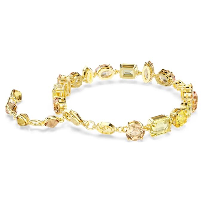 Gema-armband med blandade slipningar, gult, guldfärgat Gema-armband med blandade slipningar, gult, guldfärgat