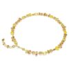 Gema-halsband med blandade slipningar, gult, guldpläterat