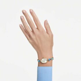 Gema-klocka med kristallarmband, guldfärgad, guldfärgad ytbehandling