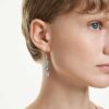 Gema örhängen – asymmetrisk design, blandade slipningar, flerfärgade, guldpläterade