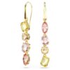Gema örhängen, asymmetrisk design, blandade slipningar, rosa, guldpläterade Gema örhängen, asymmetrisk design, blandade slipningar, rosa, guldpläterade