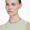 Gema Tennis-halsband med blandade slipningar, flerfärgat, guldpläterat