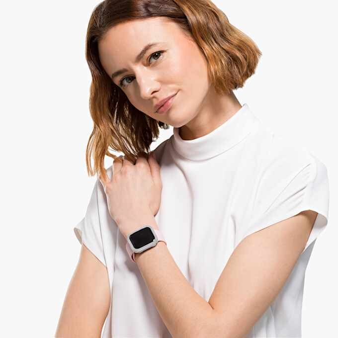 Glittrande fodral för Apple Watch® Series 4 & 5, 40 mm, silverfärgat Glittrande fodral för Apple Watch® Series 4 & 5, 40 mm, silverfärgat