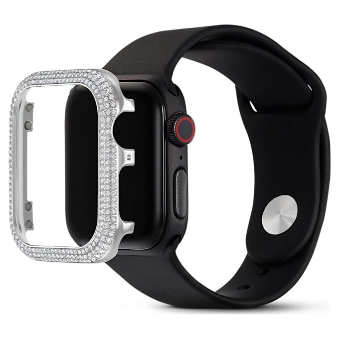 Glittrande fodral för Apple Watch® Series 4 & 5, 40 mm, silverfärgat Glittrande fodral för Apple Watch® Series 4 & 5, 40 mm, silverfärgat
