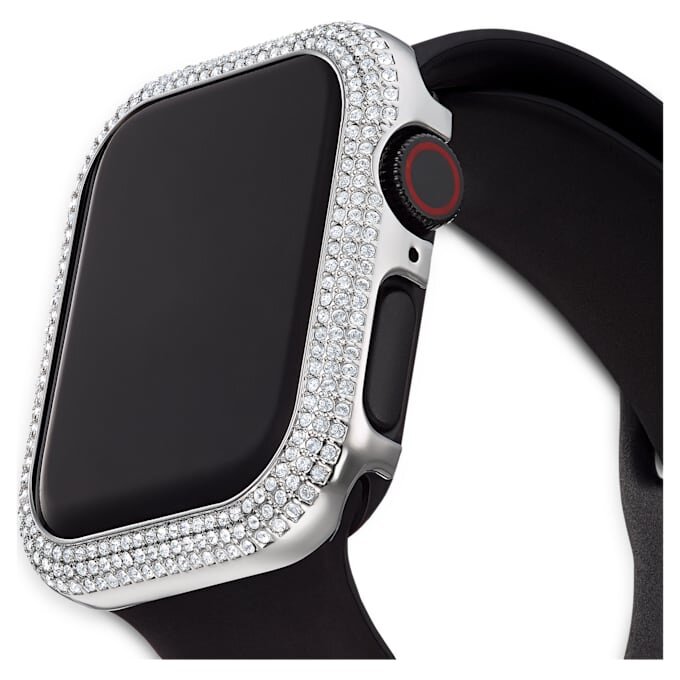 Glittrande fodral för Apple Watch® Series 4 & 5, 40 mm, silverfärgat Glittrande fodral för Apple Watch® Series 4 & 5, 40 mm, silverfärgat