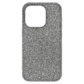 Högt smartphonefodral för iPhone® 15 Pro, silverfärgat