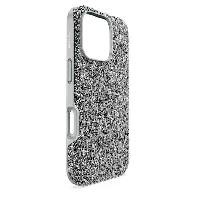 Högt smartphonefodral för iPhone® 16 Pro, silverfärgat Högt smartphonefodral för iPhone® 16 Pro, silverfärgat