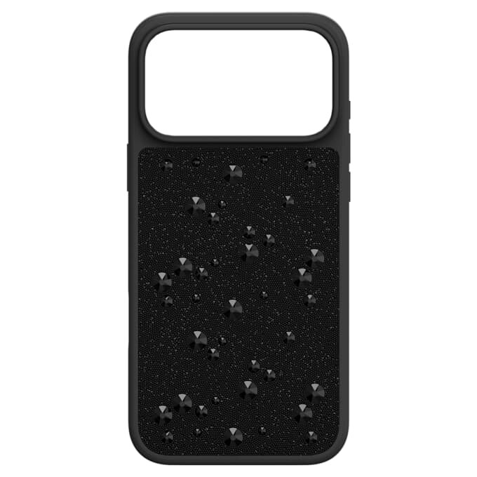 Högt smartphonefodral med plana kristaller, iPhone® 17 Pro Max, svart Högt smartphonefodral med plana kristaller, iPhone® 17 Pro Max, svart