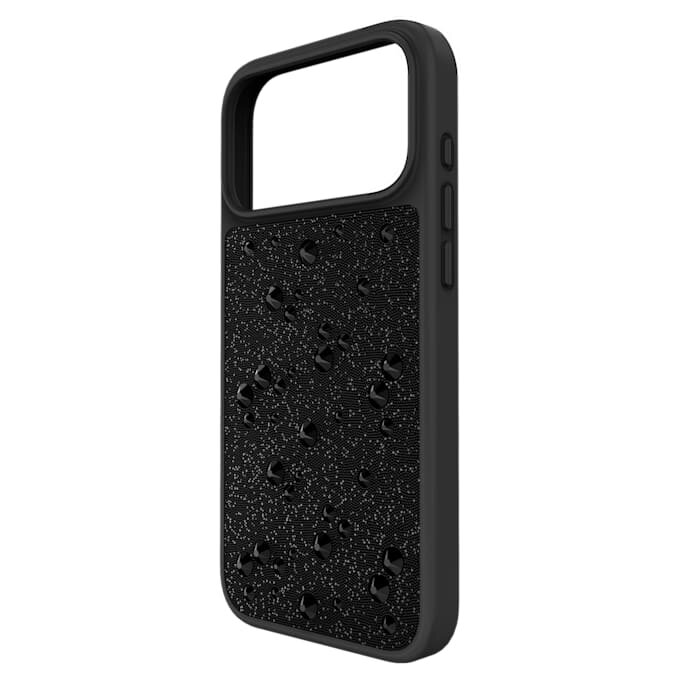 Högt smartphonefodral med plana kristaller, iPhone® 17 Pro Max, svart Högt smartphonefodral med plana kristaller, iPhone® 17 Pro Max, svart