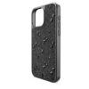 Högt smartphonefodral med platta kristaller, iPhone® 15 Pro Max, svart
