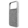 Högt smartphonefodral med platta kristaller, iPhone® 17 Pro, silverfärgat Högt smartphonefodral med platta kristaller, iPhone® 17 Pro, silverfärgat
