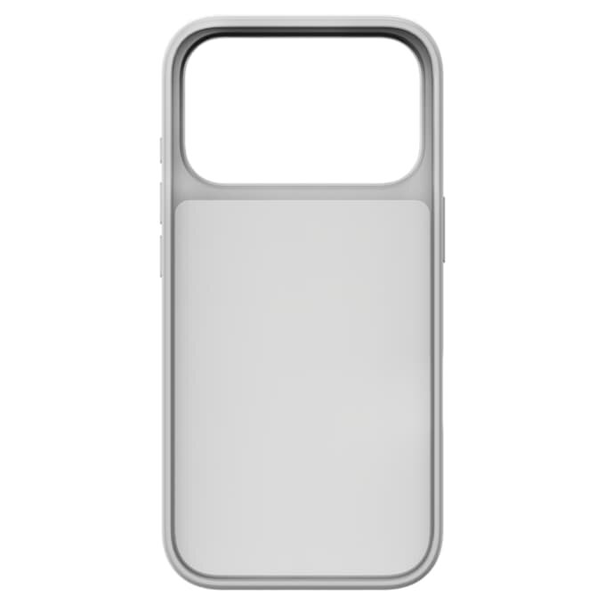 Högt smartphonefodral med platta kristaller, iPhone® 17 Pro, silverfärgat Högt smartphonefodral med platta kristaller, iPhone® 17 Pro, silverfärgat