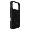 Högt smartphonefodral med platta kristaller, iPhone® 17 Pro, svart