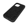 Högt smartphonefodral med platta kristaller, iPhone® 17, svart
