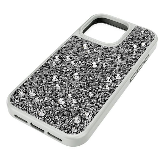 Högt smartphonefodral med spridd design, iPhone® 16 Pro, silverfärgat Högt smartphonefodral med spridd design, iPhone® 16 Pro, silverfärgat