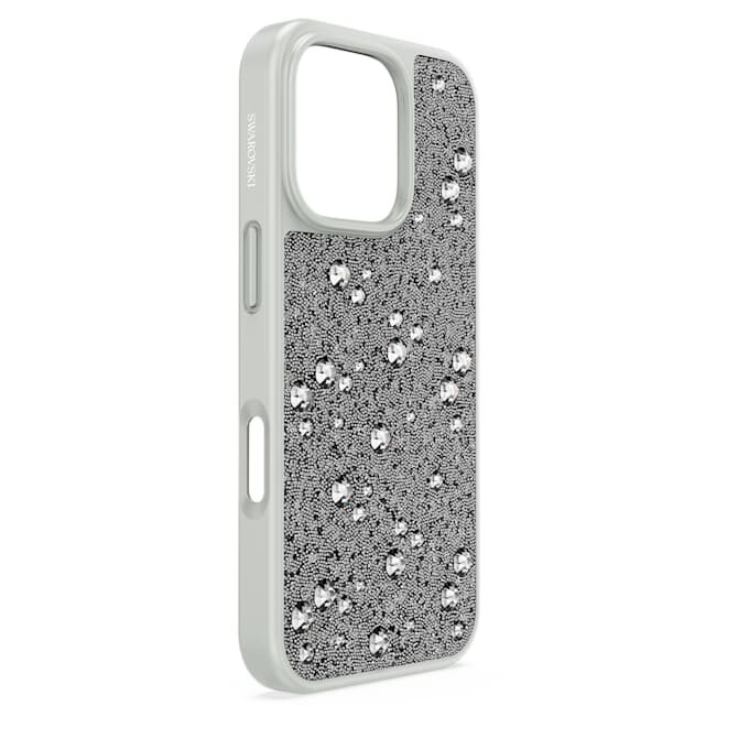 Högt smartphonefodral med spridd design, iPhone® 16 Pro, silverfärgat Högt smartphonefodral med spridd design, iPhone® 16 Pro, silverfärgat