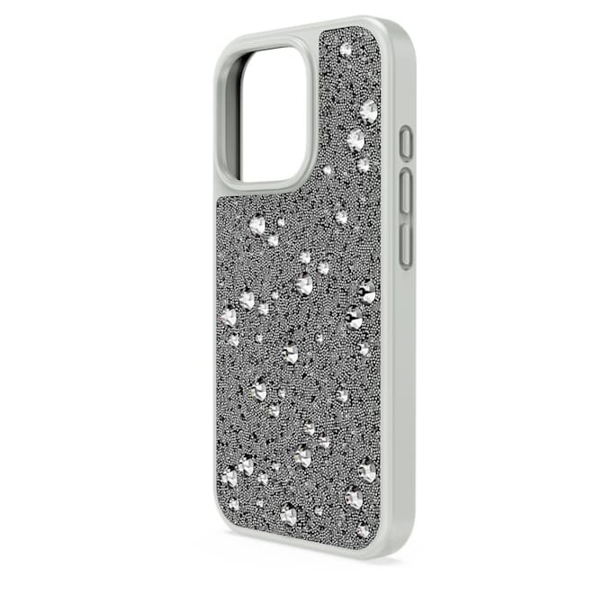 Högt smartphonefodral med spridd design, iPhone® 16 Pro, silverfärgat Högt smartphonefodral med spridd design, iPhone® 16 Pro, silverfärgat