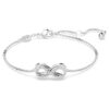 Hyperbola-armband Infinity, vitt, rodiumpläterat