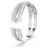 Hyperbola-armband med blandade slipningar, Infinity, vitt, rodiumpläterat