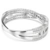 Hyperbola-armband med blandade slipningar, Infinity, vitt, rodiumpläterat