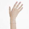 Hyperbola-armband, rundslipad, vit, blandad metallfinish