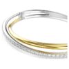 Hyperbola-armband, rundslipad, vit, blandad metallfinish