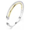 Hyperbola-armband, rundslipad, vit, blandad metallfinish