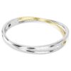 Hyperbola-armband, rundslipad, vit, blandad metallfinish