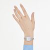 Hyperbola-armband, tillverkat i Schweiz, metallarmband, silverfärgat, rostfritt stål