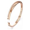Hyperbola-armband, vitt, roséguldpläterat