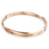 Hyperbola-armband, vitt, roséguldpläterat