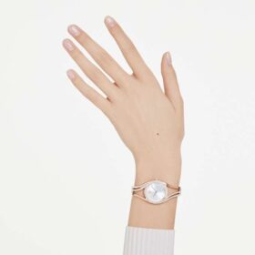 Hyperbola armbandsur, tillverkat i Schweiz, metallarmband, roséguldfärgat, roséguldfärgad ytbehandling