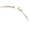 Hyperbola-choker med rundslipade kristaller, vit, blandad metallfinish