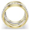 Hyperbola cocktailring, rund slipning, vit, blandad metallfinish Hyperbola cocktailring, rund slipning, vit, blandad metallfinish