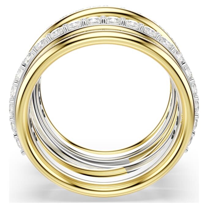 Hyperbola cocktailring, rund slipning, vit, blandad metallfinish Hyperbola cocktailring, rund slipning, vit, blandad metallfinish