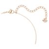 Hyperbola-halsband med Infinity-symbol och hjärta, vitt, blandad metallfinish