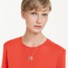Hyperbola-halsband, rundslipad, vit, guldpläterad Hyperbola-halsband, rundslipad, vit, guldpläterad