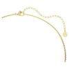 Hyperbola-halsband, rundslipad, vit, guldpläterad Hyperbola-halsband, rundslipad, vit, guldpläterad